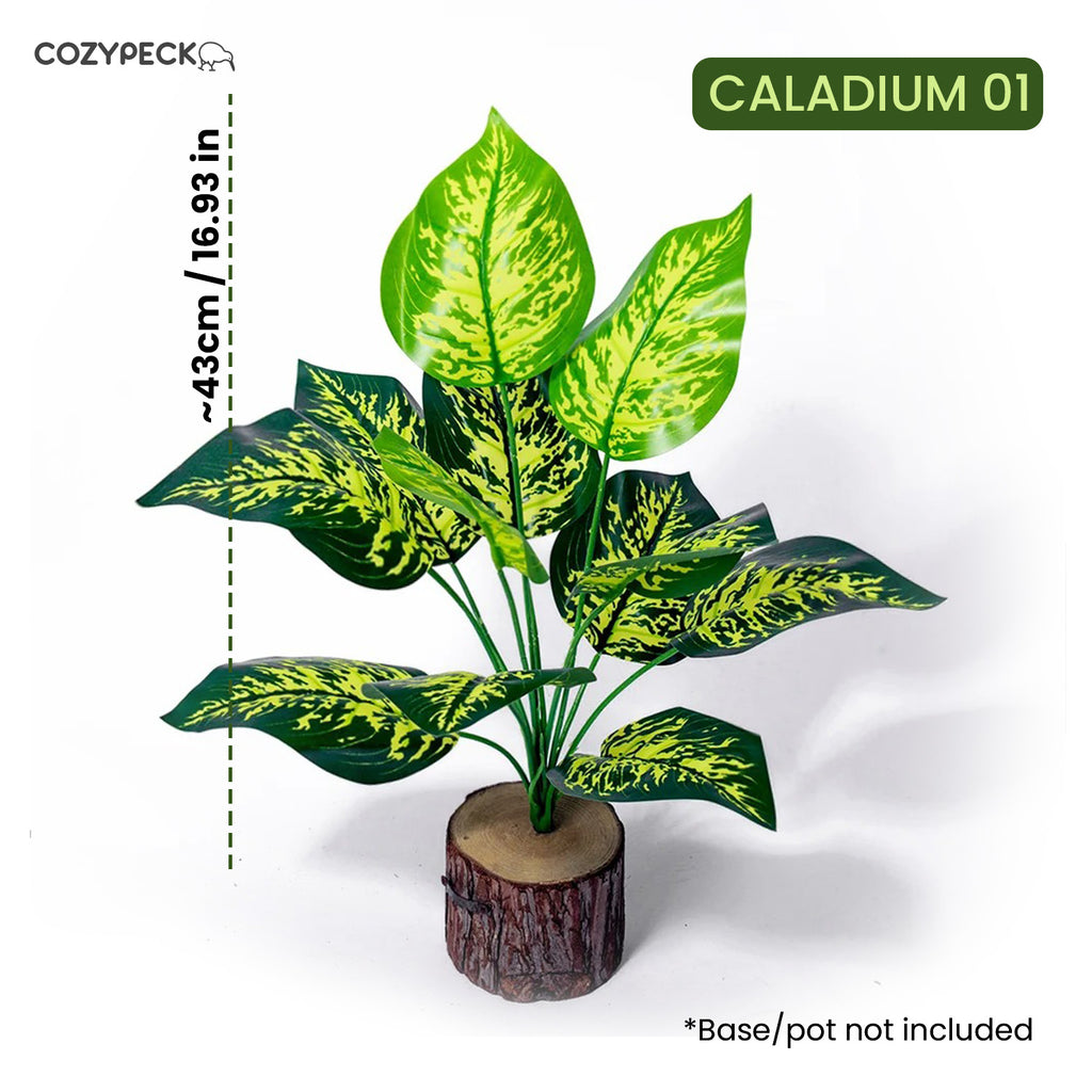 Artificial Monstera & Caladium Palm Plant - Indoor Plants