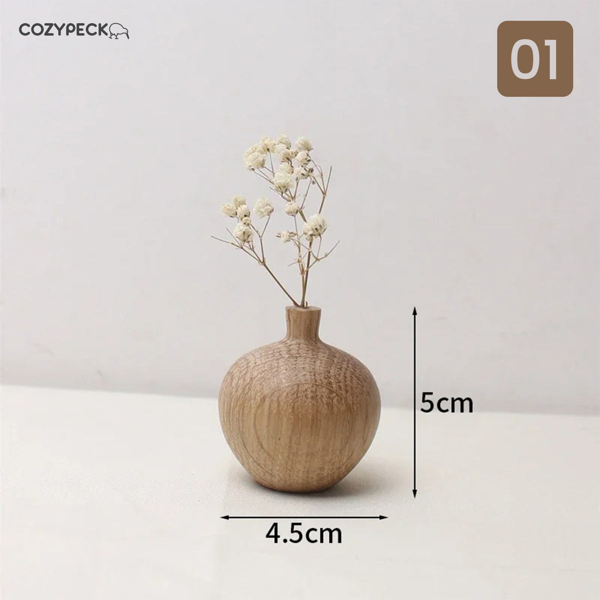 Japanese Wooden Vase for Flower Home Decor Pot