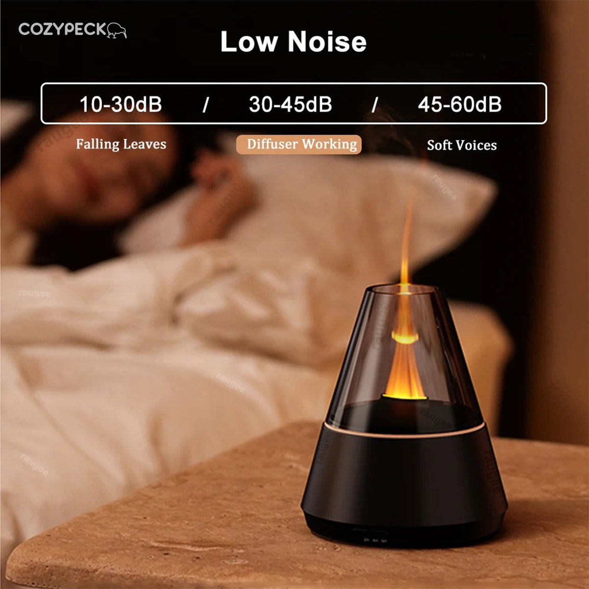 Mini Humidifier with Candlelight Air Diffuser & Essential Oil Humidifier