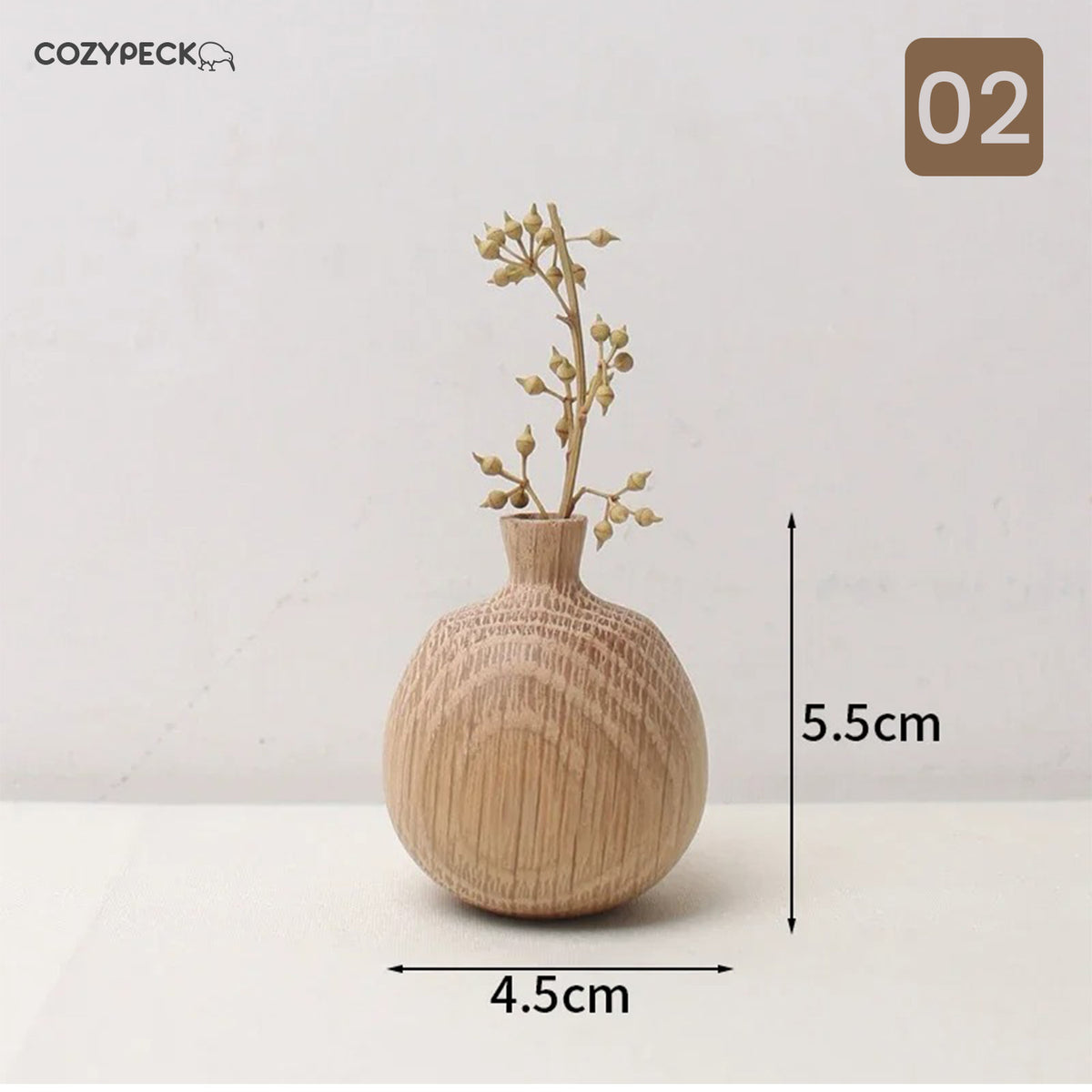 Japanese Wooden Vase for Flower Home Decor Pot