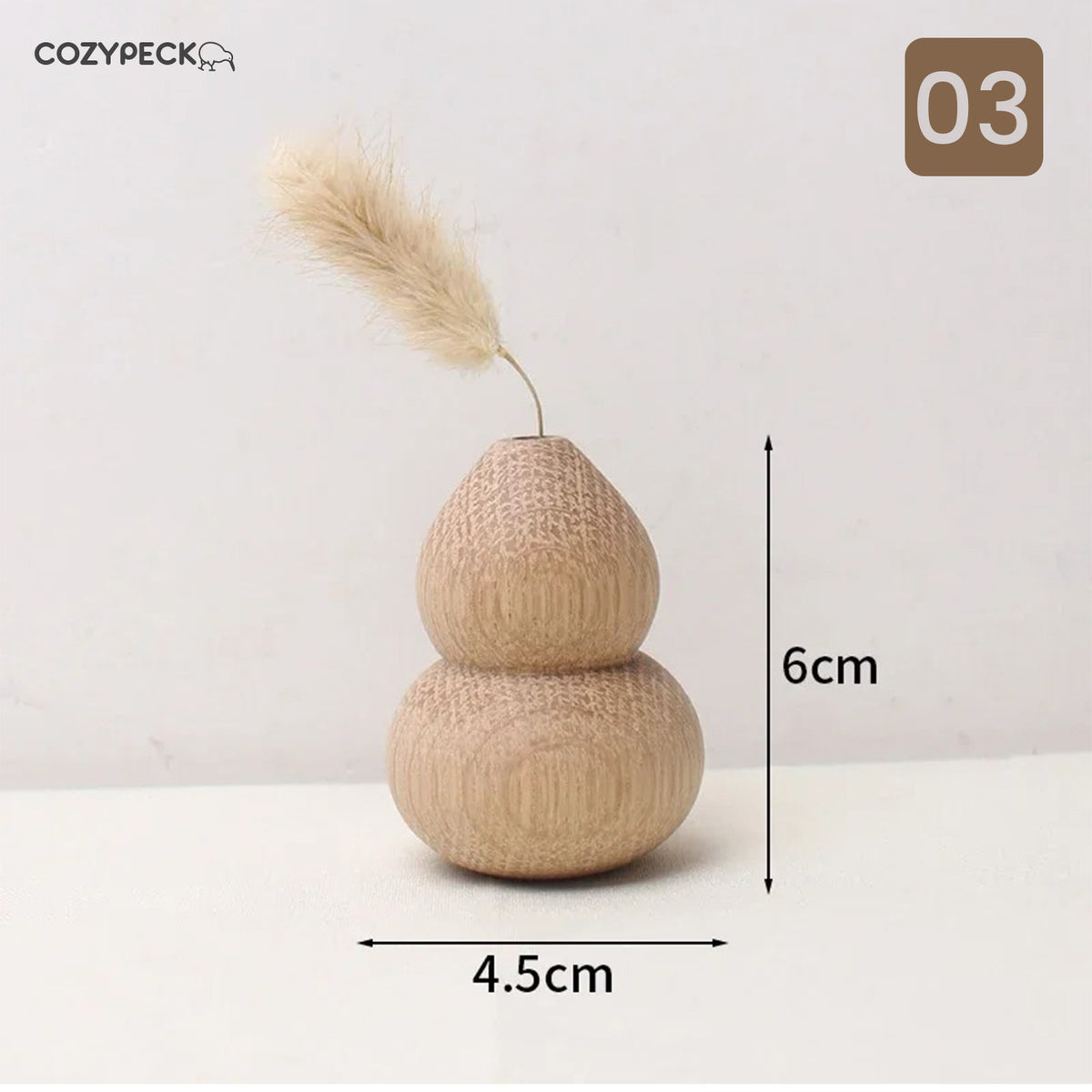 Japanese Wooden Vase for Flower Home Decor Pot