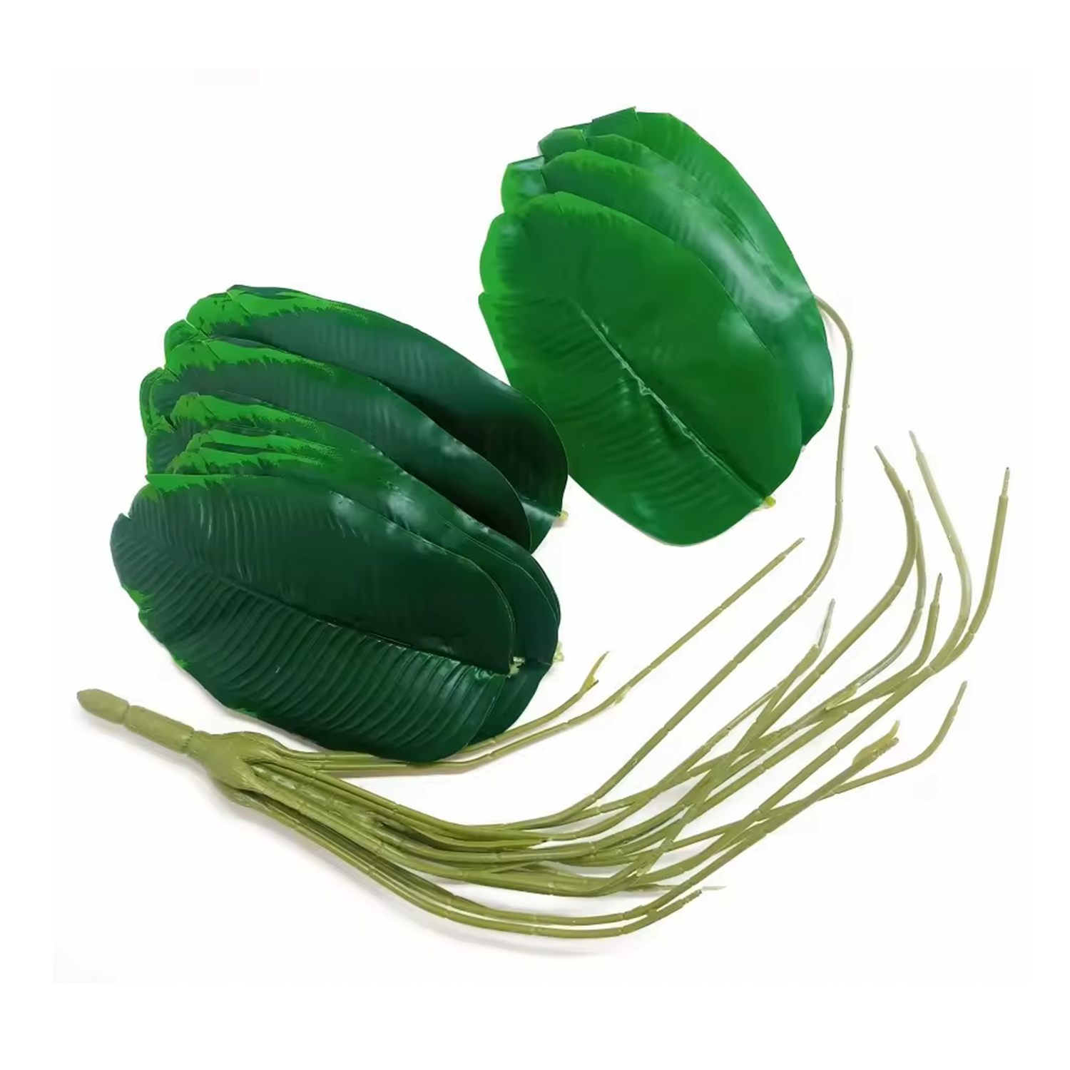Artificial Tropical Banana Plant - Real Touch Fake Palm Tree Leaves for Home, Office & Party Decor (Pot Not Included)