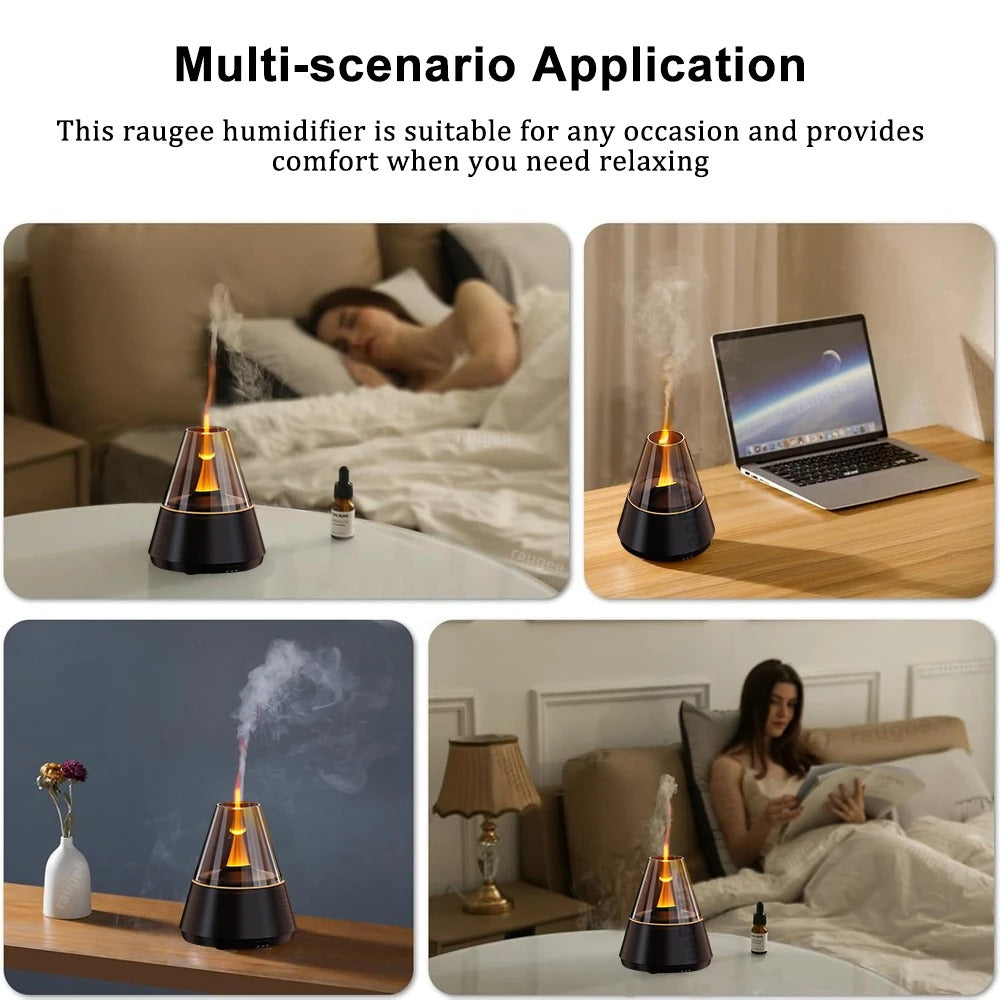Mini Humidifier with Candlelight Air Diffuser