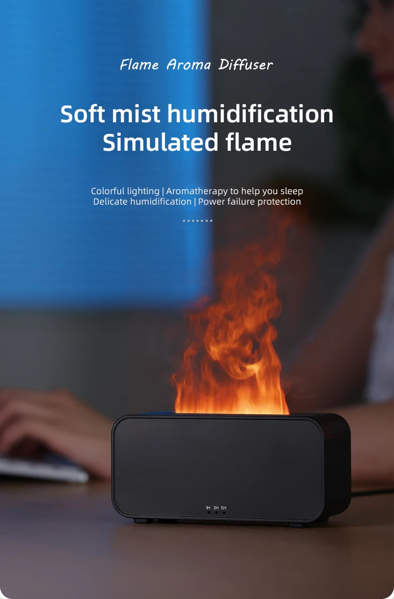 Mini Luchtbevochtiger met Kaarslicht Aroma Diffuser